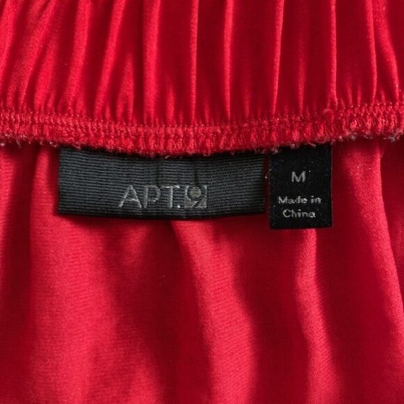 Apt 9 Tango Red Off Shoulder Tie Blouse Medium - Picture 10 of 12